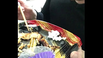 A lunch box of grilled salmon and simmered vegetables it was delicious lunch