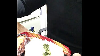 A lunch box of grilled salmon and simmered vegetables it was delicious lunch