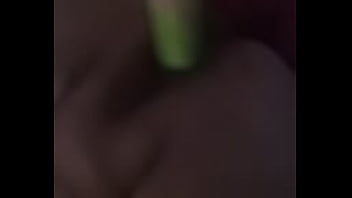 Desperate granny chooses cucumber 4