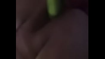 Desperate granny chooses cucumber 4