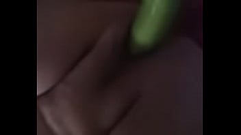 Desperate granny chooses cucumber 4