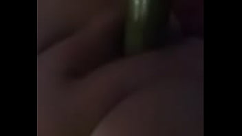 Desperate granny chooses cucumber 4