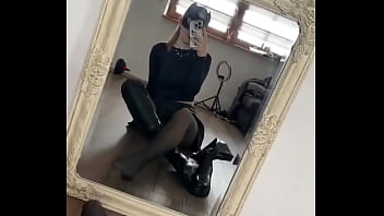 You belong under my sole so lie down and clean my sole •full video on of#blacknails #boots #bootsfetisch