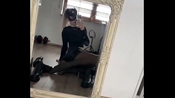 You belong under my sole so lie down and clean my sole •full video on of#blacknails #boots #bootsfetisch