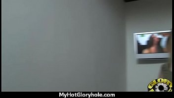 Hot babe comes back for dick at gloryhole 12