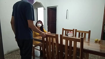 She stands showing her big chafed nipples