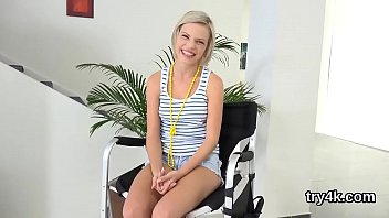 Lovesome teen gives oral pleasure in pov and gets soft vulva plowed