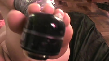 I captured your feet with tape bondage now you are my foot slave