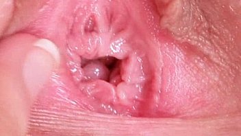 Redhead teacher shows female anatomy