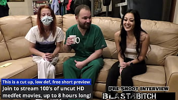 Blaire celeste gives two blowjobs before getting blasted with cum nurses pov