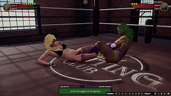 Lady marvel vs jennifer nf3d lesbian sexfight combat battle ring