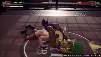 Lady marvel vs jennifer nf3d lesbian sexfight combat battle ring