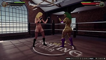 Lady marvel vs jennifer nf3d lesbian sexfight combat battle ring