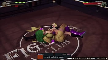 Lady marvel vs jennifer nf3d lesbian sexfight combat battle ring