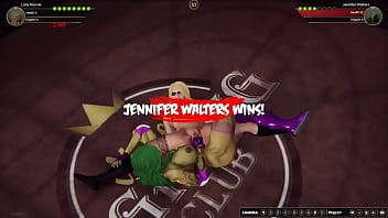 Lady marvel vs jennifer nf3d lesbian sexfight combat battle ring
