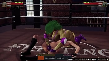 Lady marvel vs jennifer nf3d lesbian sexfight combat battle ring