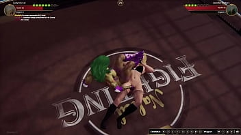 Lady marvel vs jennifer nf3d lesbian sexfight combat battle ring