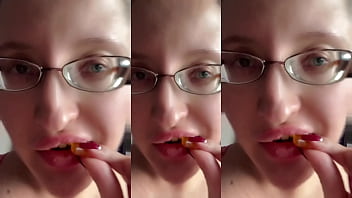 Giantess eating candy asmr