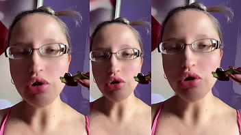 Giantess eating candy asmr