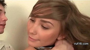 Teen lucy in bondage is teased by horny guy