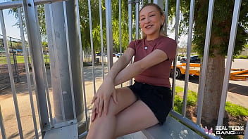 Mads flores flashes and fucks outdoors