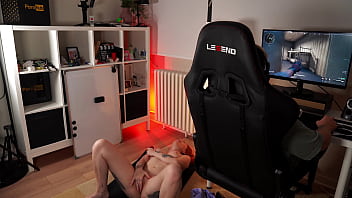 While i play video games she tries to seduce me for sex