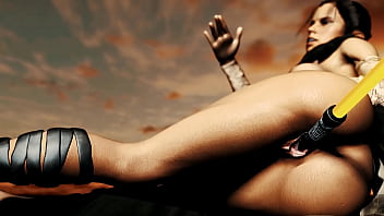 Star wars chick fills ass and pussy