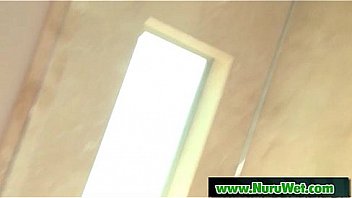 Hot sexy babe gives nuru massage and handjob 01