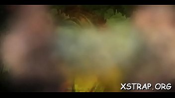 Redhead whore drilled with monstrous toys