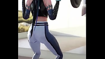 Animação 3d de legging ia