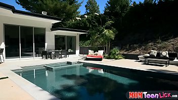 Stepmom teaches busty teen stepdaughter lesbian sex