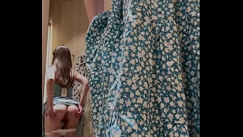 I got caught testing out a cute dress before purchasing it