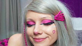 Emo girl sucks big dildo and plays with holes double penetration squirt