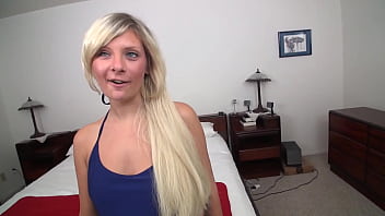 Alessandra noir cute 19 yo blonde pov blowjob and huge messy cum facial