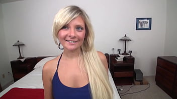 Alessandra noir cute 19 yo blonde pov blowjob and huge messy cum facial