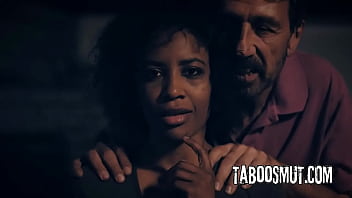 Black babe rides on a hard cock after the photo session