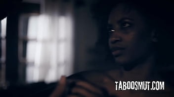 Black babe rides on a hard cock after the photo session