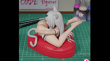 3d render turntable of neko autocunnlingus