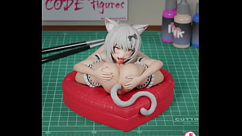 3d render turntable of neko autocunnlingus