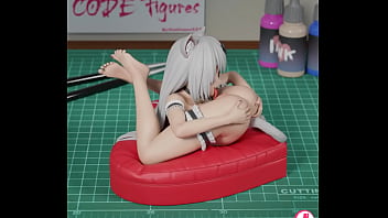 3d render turntable of neko autocunnlingus