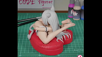 3d render turntable of neko autocunnlingus