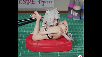 3d render turntable of neko autocunnlingus