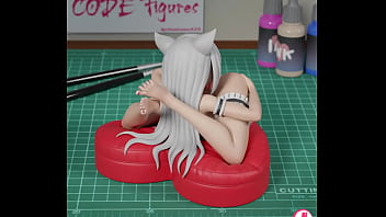 3d render turntable of neko autocunnlingus