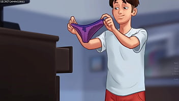 Summertime saga by darkcookie stepmom caught him cumming all over her panties stepmom caught him jerking off in her bed