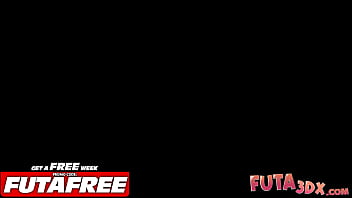 Hot horny babe puts a dildo in between her tits