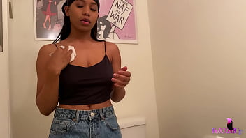 Getting steamy in the bathroom sultry jenna foxx pleasures herself