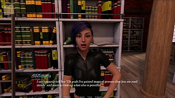 Meeting hot claire in the library