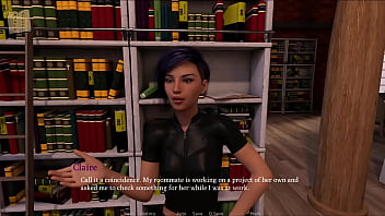 Meeting hot claire in the library