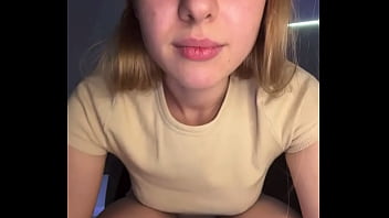 Fingering tight pussy and ride the pillow