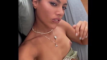 Apolonia is very horny and takes the opportunity to put her fingers in her tight pussy